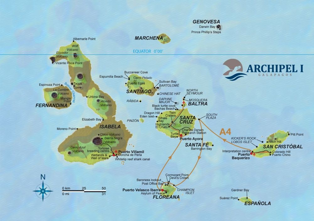 Map-Galapagos-1920px-ArchipelI-A4 (1) galapagos catamaran holiday Beyond Tourism