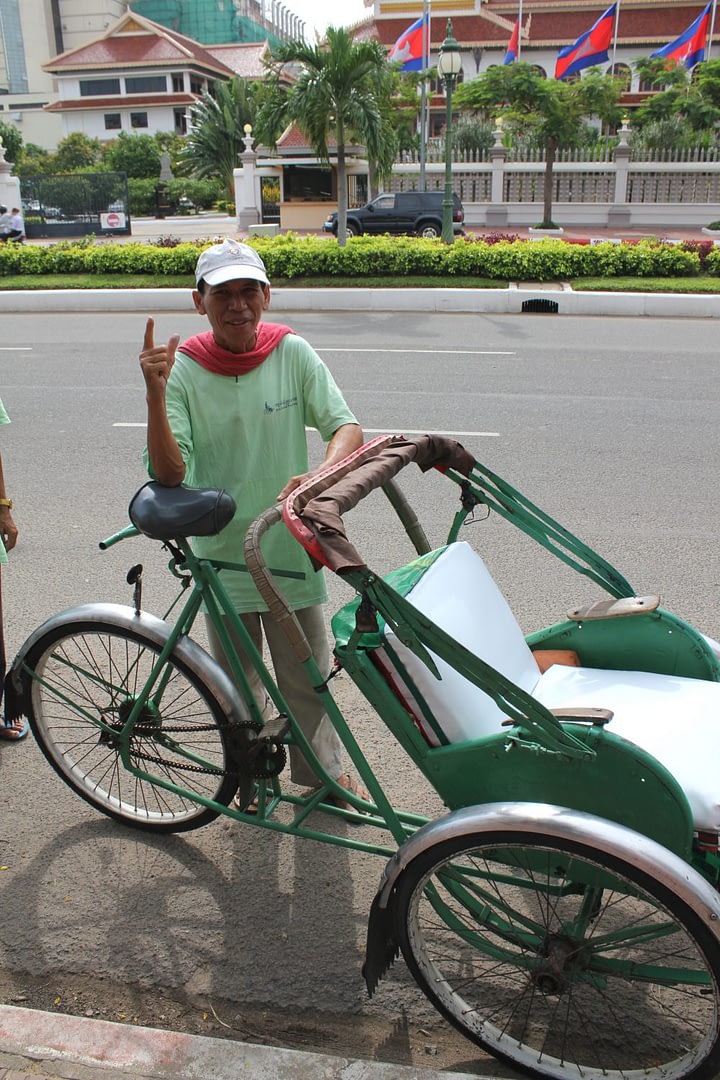 Cambodia cyclo driver cyclo centre Beyond Tourism